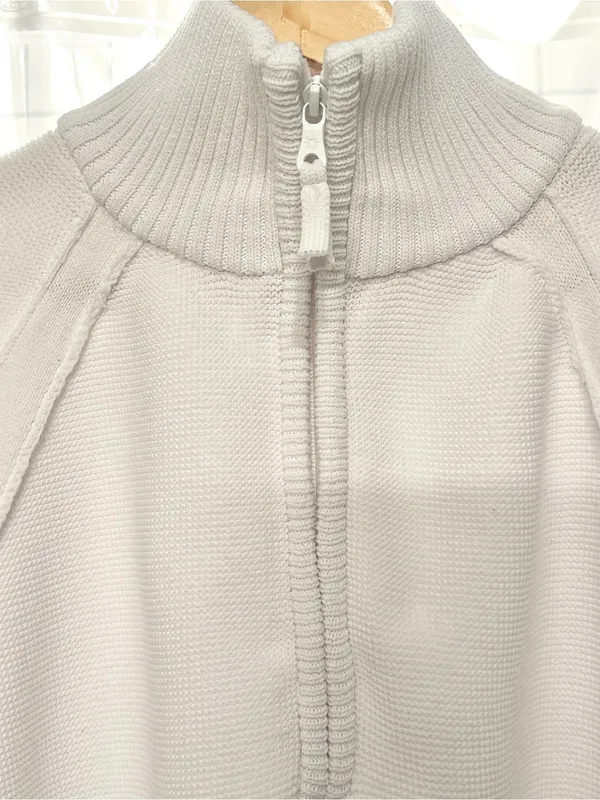 Aerie Offline Waffle Knit Quarter Zip - White - Image 2