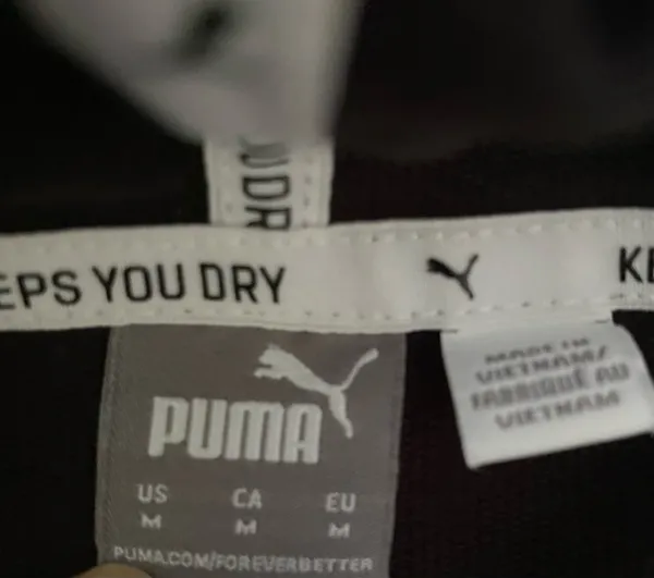 Puma Athletic Black Hoodie Size M - Image 3