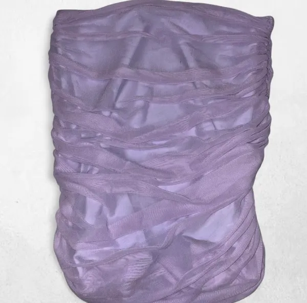 🆕 Naked Wardrobe Lilac Ruched Mini Skirt Size Medium - Image 3