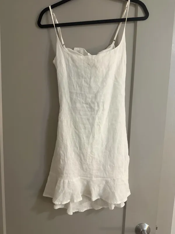White Mini Dress Olivaceous - Image 3