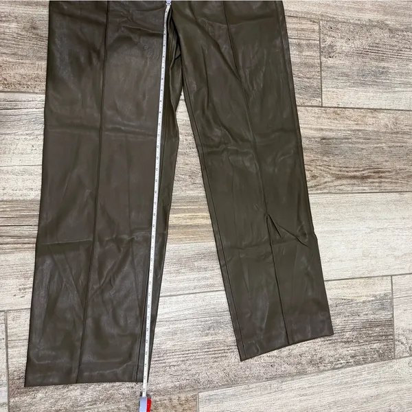 Zara Faux Leather Straight Leg Trousers - Image 7