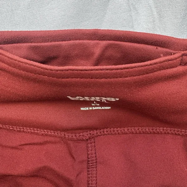 Lands End Everyday Active Pants L Rust Pull On Stretch Pockets Athleisure - Image 10
