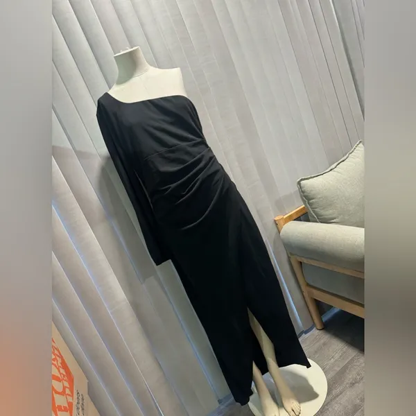 ZESICA one shoulder long sleeve ruched dress ✨ - Image 10