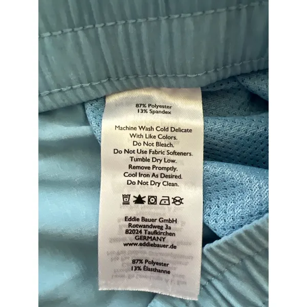 Eddie Bauer Light Blue Athletic Shorts Women's Running Workout 87% Polyester - Image 4