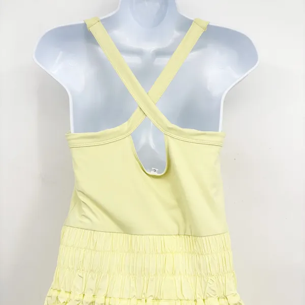 Womens Butter Yellow Tennis Pickleball Active Skort Romper‎ Athletic Size L - Image 7