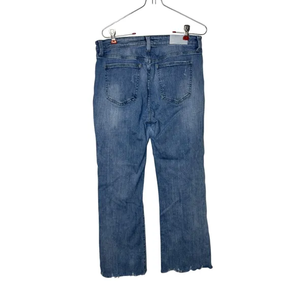 Pistola Women's Jeans Straight Leg Distressed‎ Raw Hem Stonewash Denim Size 28 - Image 6