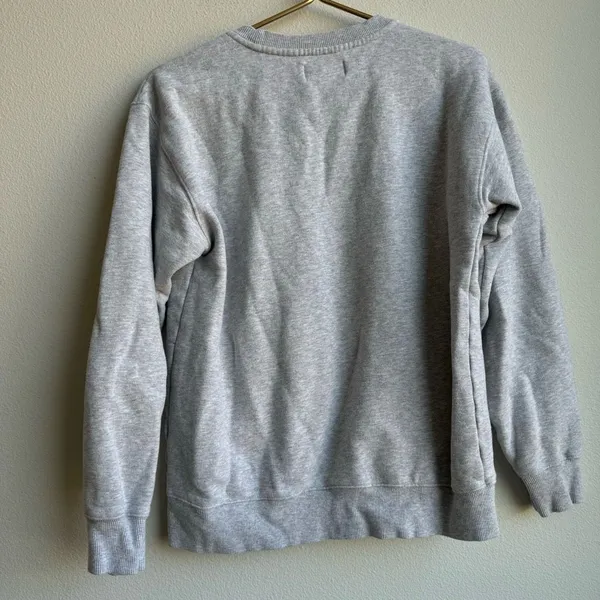 Aritzia Tna Cozy Fleece Boyfriend High Altitude Club Crew Sweatshirt Size Small - Image 7