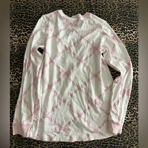 The Beaufort Bonnet Company Bow Pink/white Pajama Set Size Small‎ - Image 5
