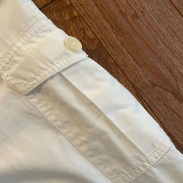 Saks 5th Avenue Threads white cotton cargo pants size 6 - Image 7