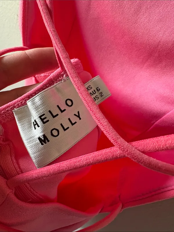 Hello Molly Pink Square Neck Dress - Image 3