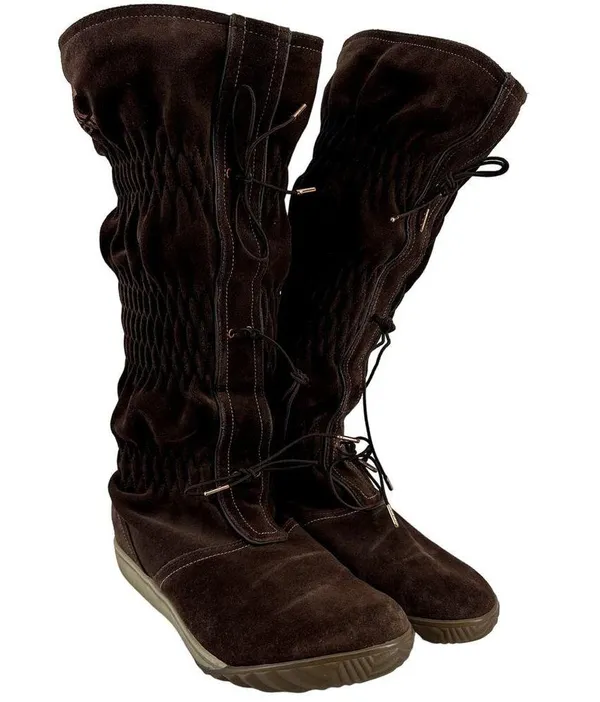 Sorel Firenzy Snow Boots Water Resistant Suede Wool Lined Knee High Brown 7.5 - Image 2