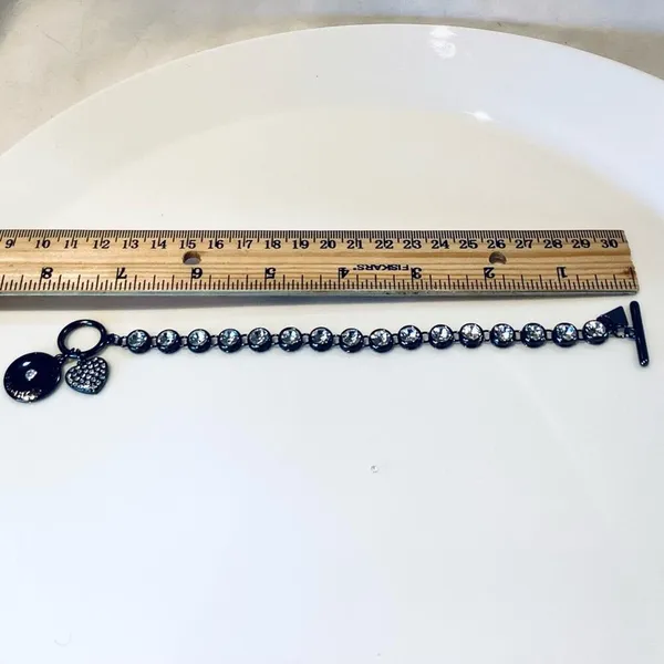 Guess Rhinestone Heart Tag Bracelet - Image 5