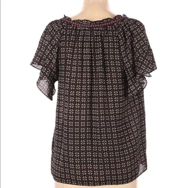 Max Studio size large boho short sleeve ruffle top - Image 3