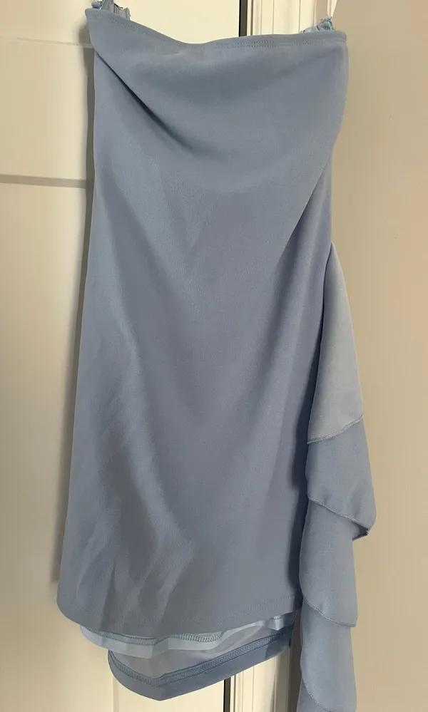 SheIn Baby Blue Strapless Dress - Image 4