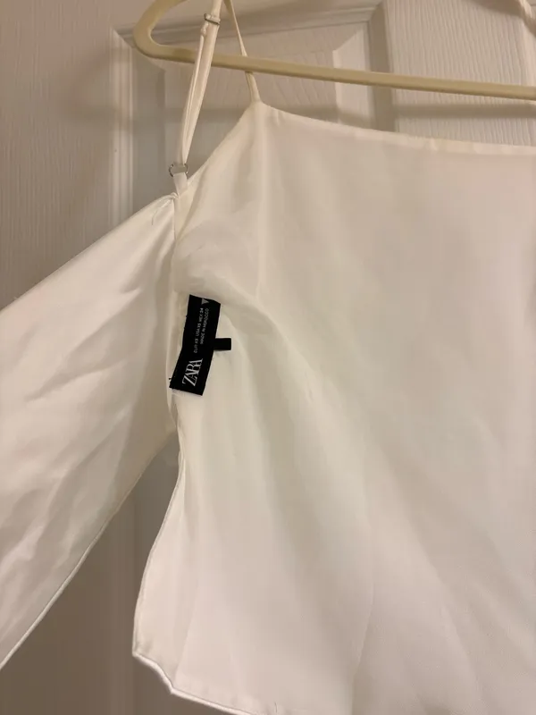 ZARA Satin Tie Top - Image 3