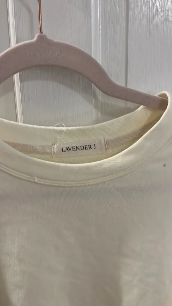 Pale Yellow Crewneck Sweatshirt Size M - Image 2
