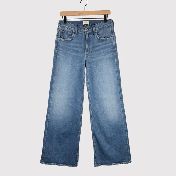Citizens of Humanity Jeans Blue Premium Vintage Loli Mid Rise Wide Leg Size 27 - Image 2