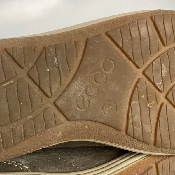 ECCO leather‎ sneakers gray brown size 41 - Image 9