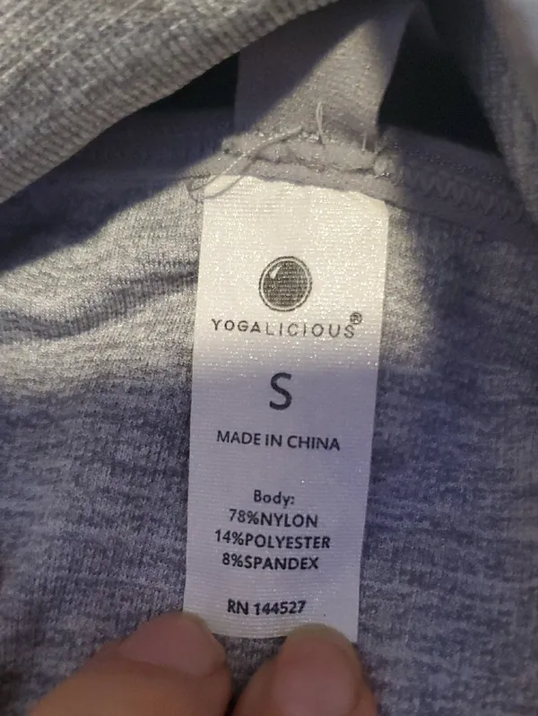 Yogalicious Heather Gray Seamless Racerback Sports Bra - Image 2