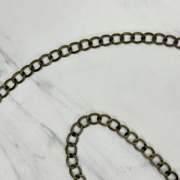 Floral Filigree Bronze Gold Tone Chain Belt OS ✨ - Image 8