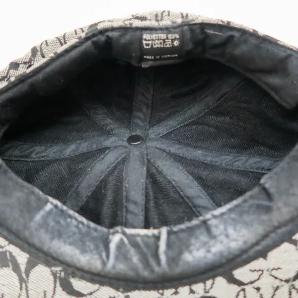Vintage Y2K Gray & Black GG Logo Newsboy Cap - Image 7