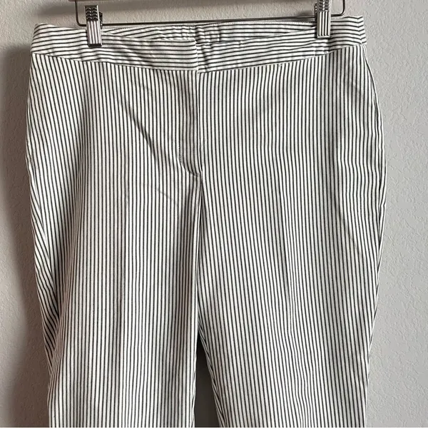 Adrianna Papell Women's 10 Straight Leg‎ Pinstripe Dark Grey/White Work Pants - Image 6