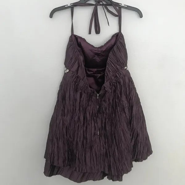 Do & Be Purple Crinkle Studded Marilyn Dress - Image 2