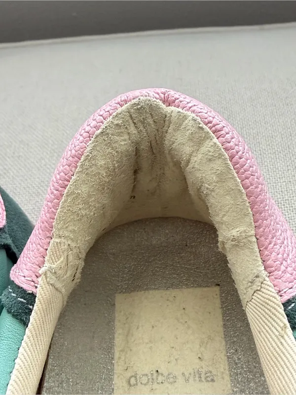 Dolce Vita Green and Pink Lace-Up Sneakers Size 7 - Image 7