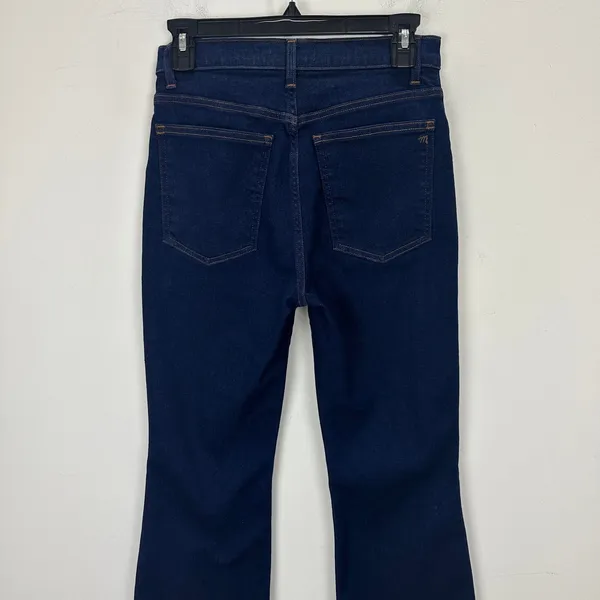 NEW Madewell The Stretch Flare Jean Rinse Wash Dark Blue High Rise US 26 - Image 9