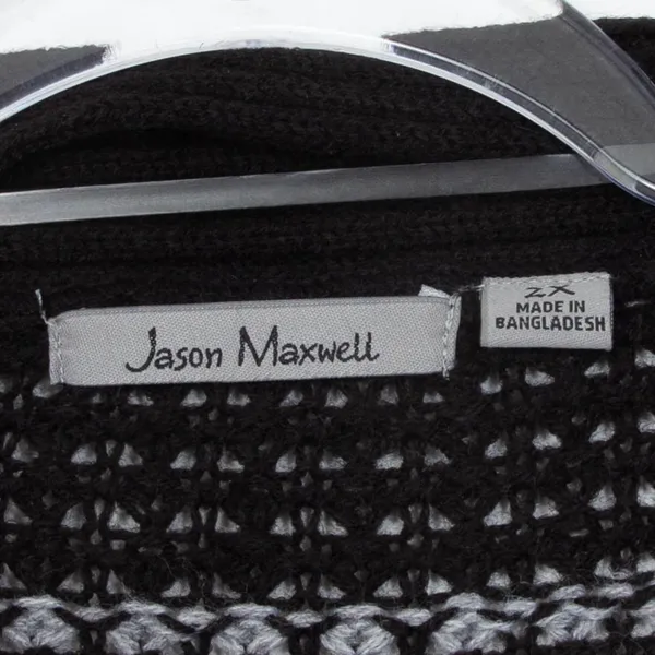 Jason Maxwell Womens Striped Open Front Long Cardigan Size 2X Cozy Boho‎ - Image 3