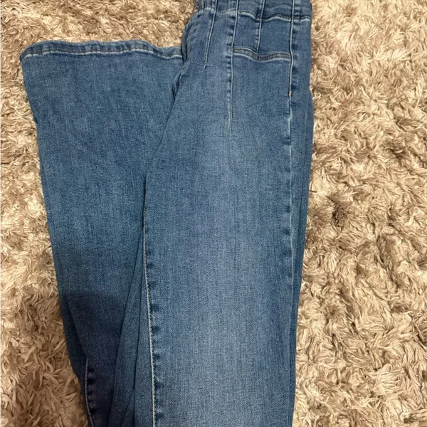 We The Free Medium Blue Wide-Leg Flare Jeans - Image 2