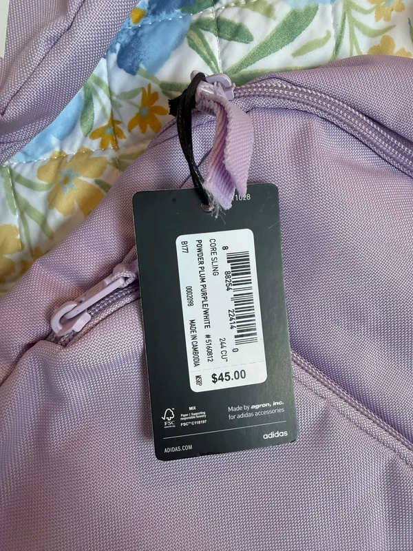 Purple adidas crossbody bag - Image 2