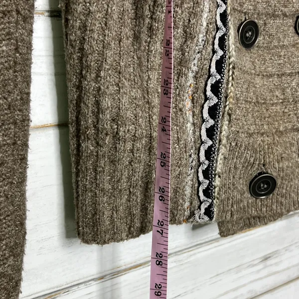 Free People Cuddle Bear Admiral Sweater Cardigan Jacket Brown Size Medium - Image 5