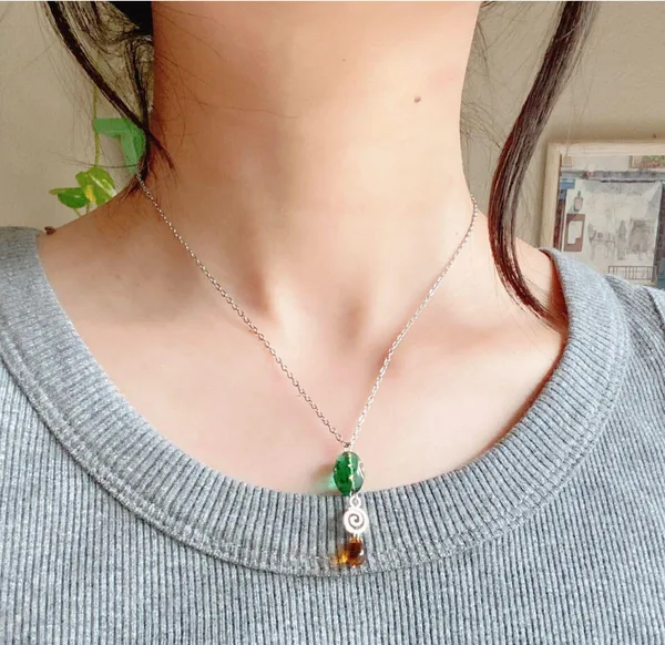 Handmade stainless steel celestial whimsical fairy boho vintage style necklace🌟🌝💧 - Image 2