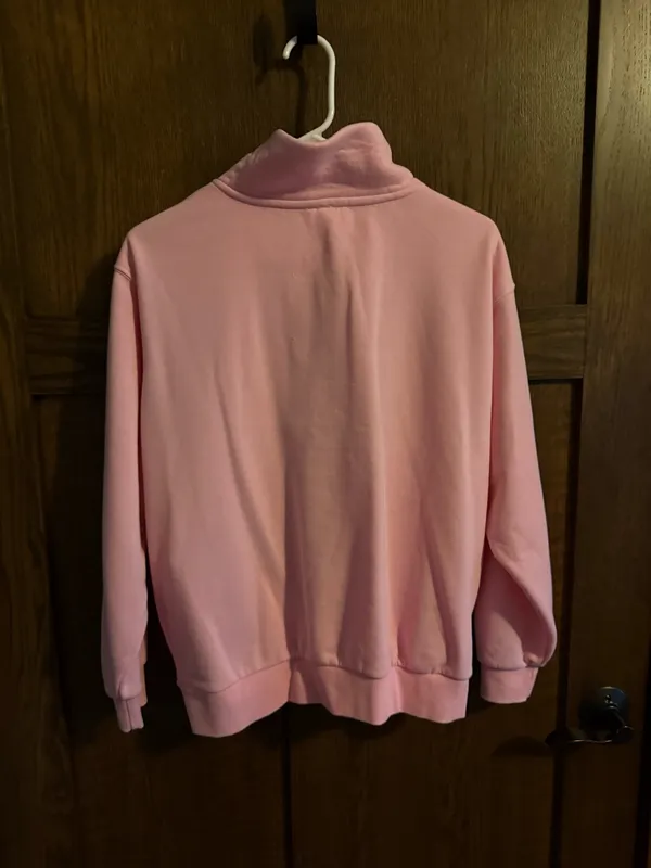 Light pink quarter zip jacket with pockets - Image 2
