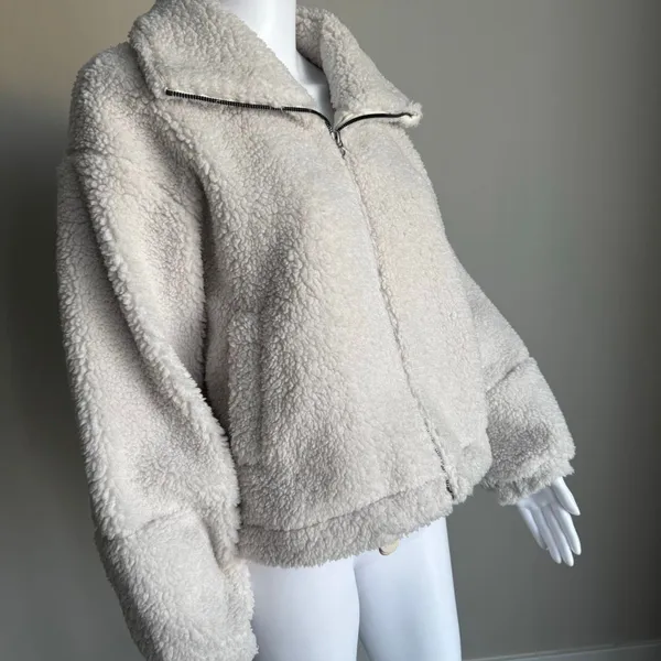 Lululemon Cinchable Fleece Zip-Up Sherpa Teddy Jacket Size 4 - Image 6