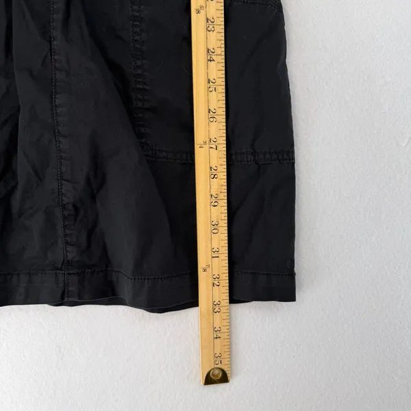 PISTOLA Rosie Black Utility Mini Shirt Dress Snap Front Elastic Waist Size XS - Image 9