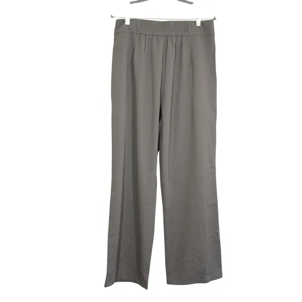 Halara Size Large Pants High Rise Waisted Wide Leg Pleated Trousers Taupe Gray - Image 7