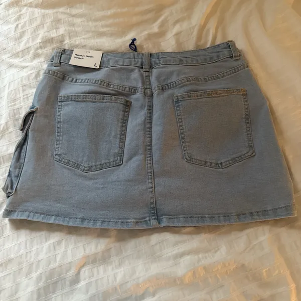 Von Maur Jean Skirt Blue Size L - Image 2