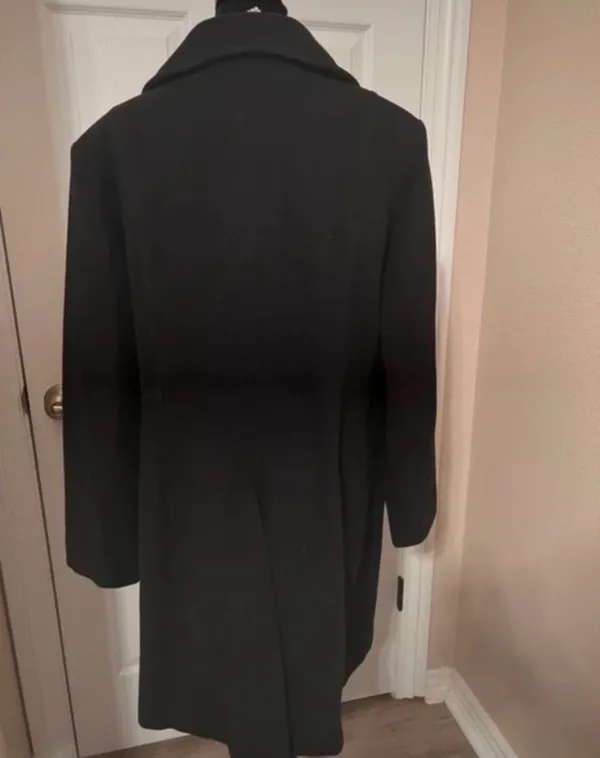 Anne Klein Vintage black wool blend fall trench coat - Image 4