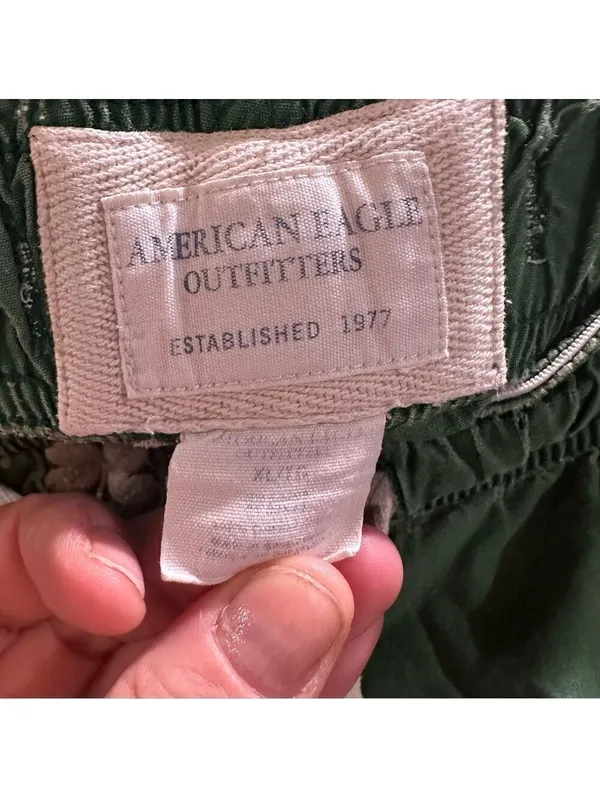 American Eagle Green Floral Embroidered Lounge Pants Size XL - Image 10
