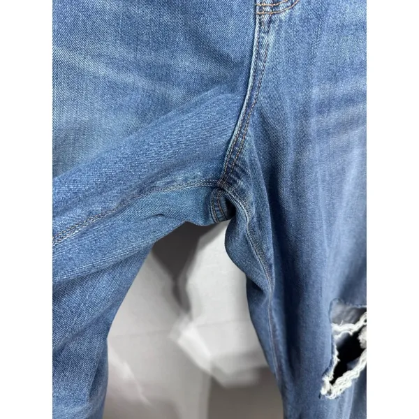 American Eagle Mom Jeans Distressed Ripped Knees Medium Wash Comfort Waist 20 - Image 5