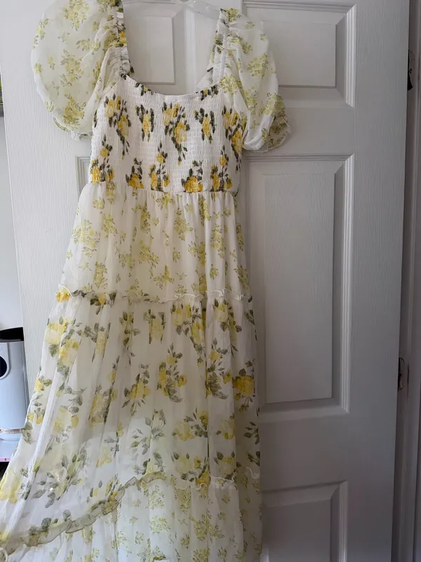 Yellow Flower Sundress Size L - Image 6