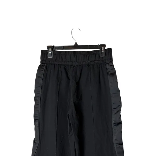 Reebok Victoria Beckham Pants‎ Women Small Black Wool Snap Side Satin Wide Leg - Image 8