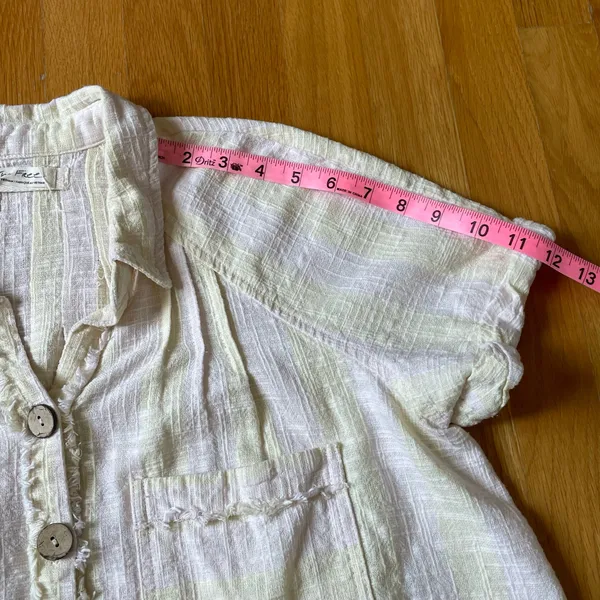 We The Free Linen Blend Gauze Button Shirt Large - Image 5