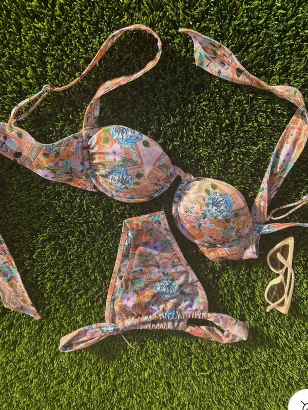 Strawberry Milk Mob bikini TOP Blue Size XS - Image 3