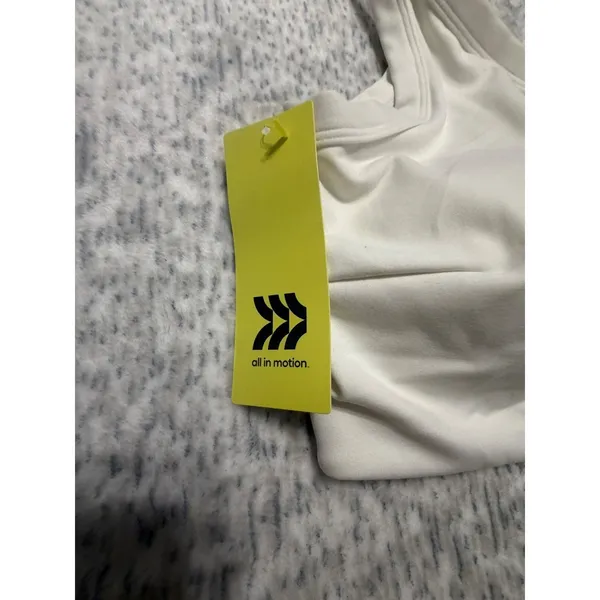 All in Motion White Brushed Sculpt Asymmetrical One Shoulder Sports Bra NWT‎ - Image 2
