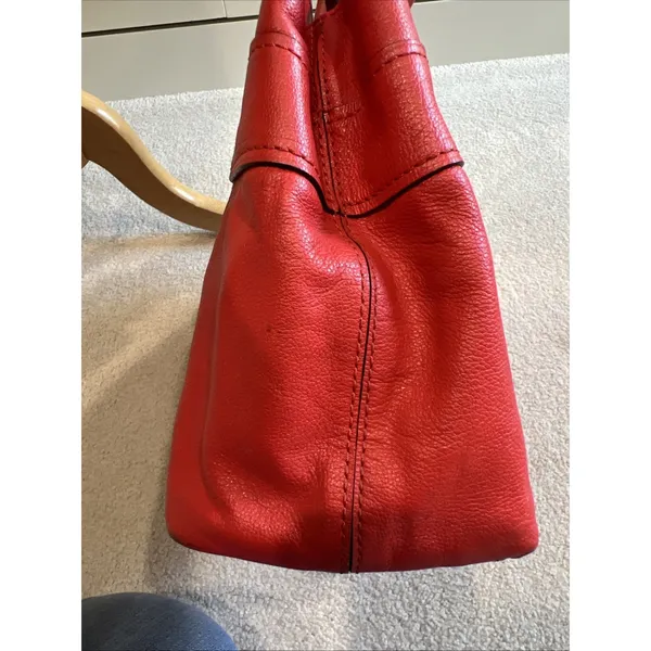 Kate Spade Elena‎ Villabella Orange Red Shoulder Bag Leather Handbag Bow Satchel - Image 6