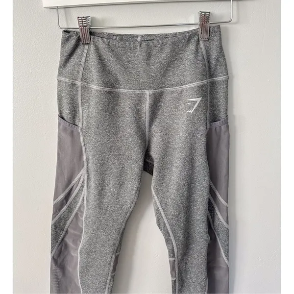 Gymshark Cropped Grey Leggings - Image 2