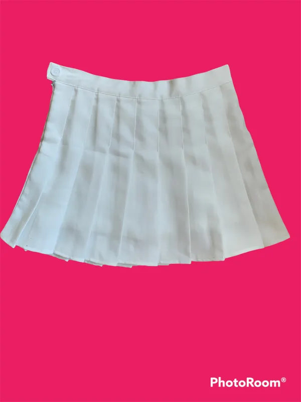 White Pleated Tennis Skort Skirt Womens Small - Image 8